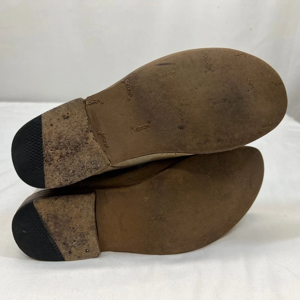 Bed Stu Protege Distressed Tan Leather Cap Toe Combat Boots Size 8 2364
